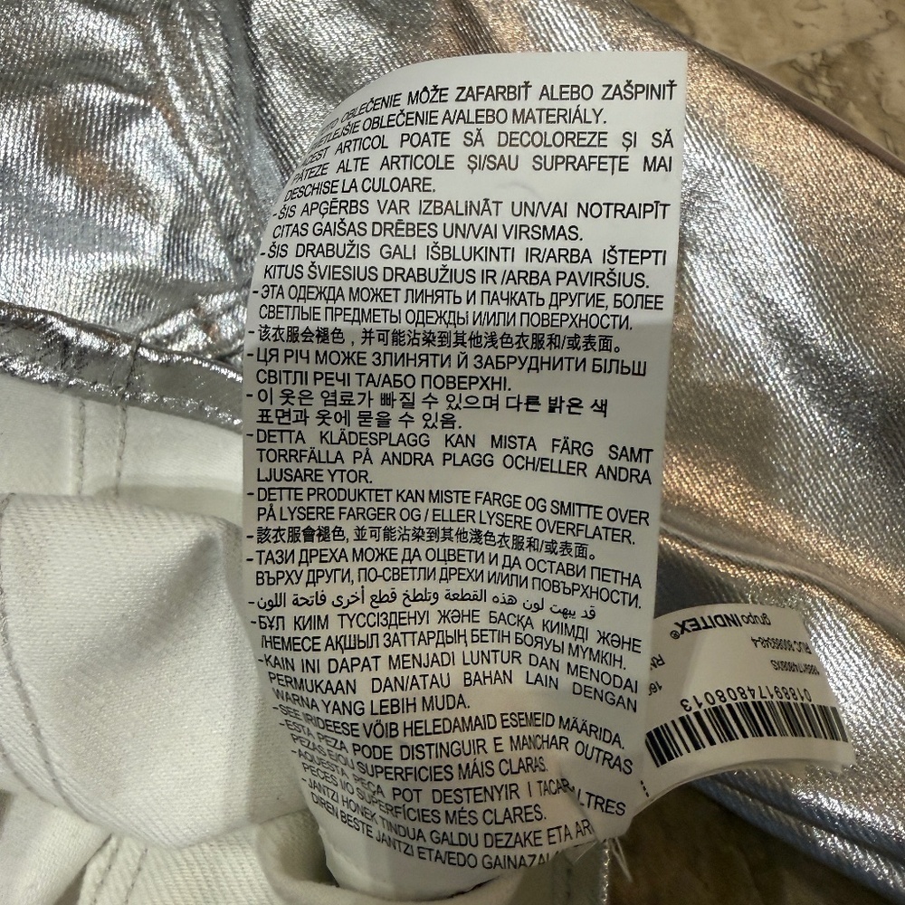 ZARA METALLIC SILVER JACKET XS NEW WITH TAGS - Picture 4 of 8